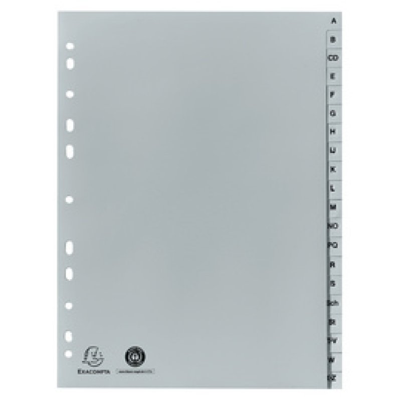 EXACOMPTA Intercalaire en plastique, A-Z, A4, 20 touches