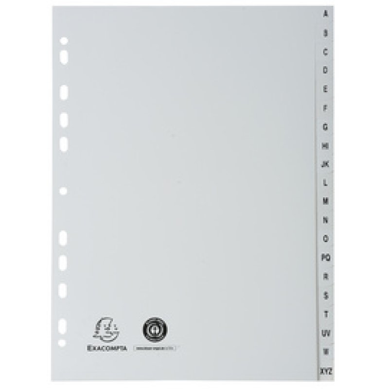 EXACOMPTA Intercalaire en plastique, A-Z, A4, 20 touches