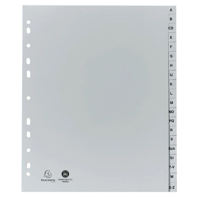 Exacompta 1920B trieur Gris Polypropylène (PP) A4