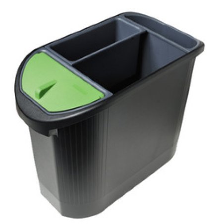 EXACOMPTA Corbeille à papier TOPLINE, 26 litres, noir