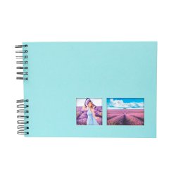 EXACOMPTA Album photos à spirales MILANO 320 x 220 mm, bleu