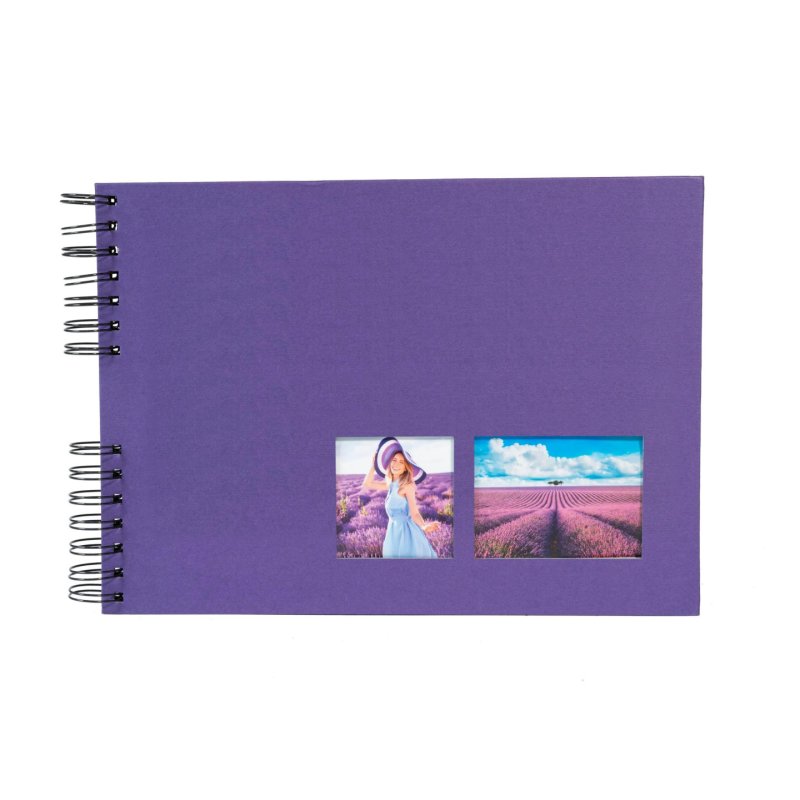 Exacompta Milano album photo et protège-page Violet 150 feuilles Reliure spiralée