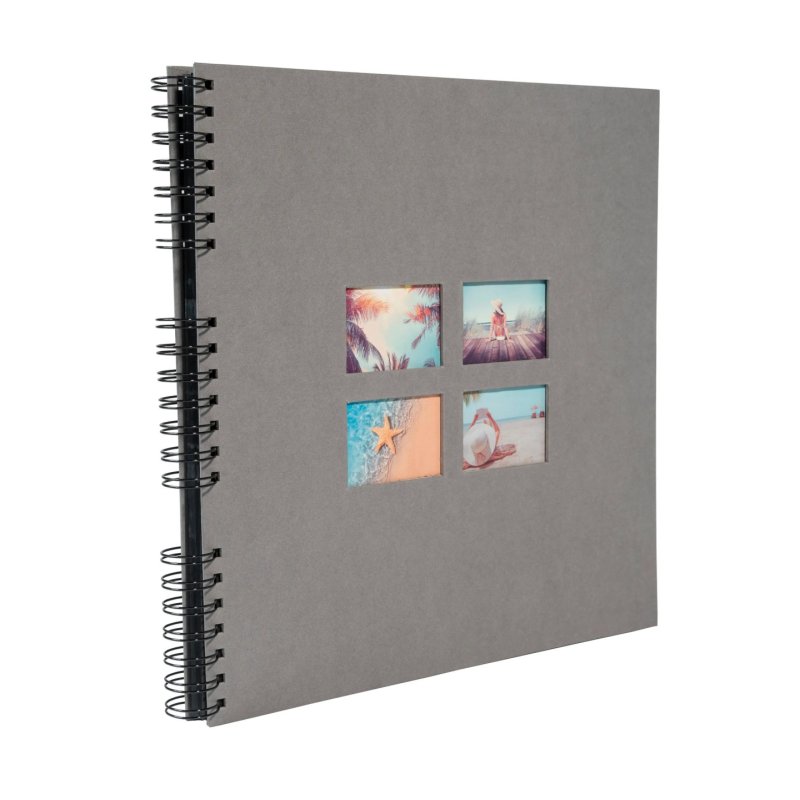 EXACOMPTA Album photos à spirales MILANO 320 x 320 mm, gris