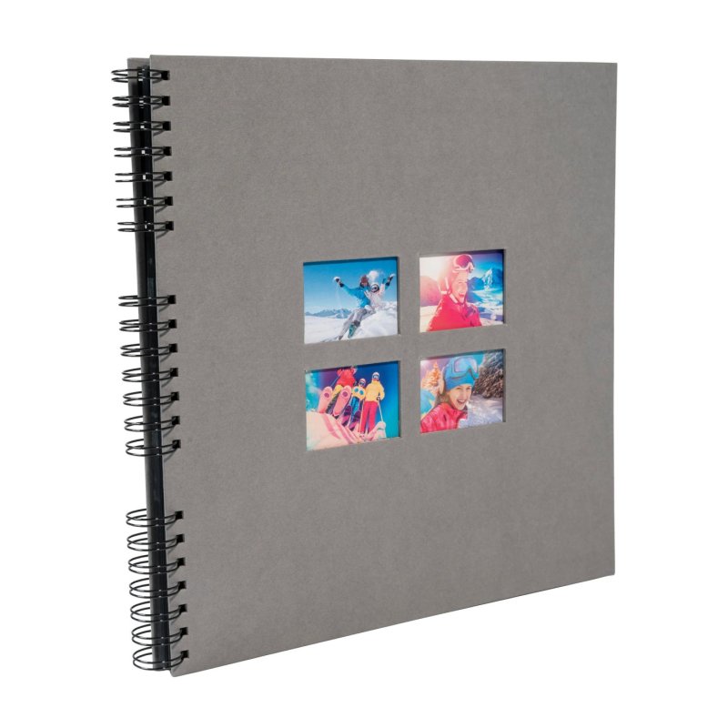 EXACOMPTA Album photos à spirales MILANO 320 x 320 mm, gris
