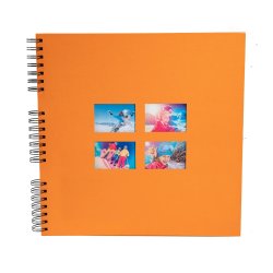 EXACOMPTA Album photos à spirales MILANO 320 x 320 mm,orange