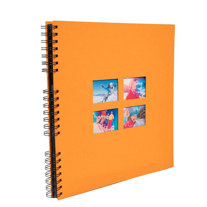 EXACOMPTA Album photos à spirales MILANO 320 x 320 mm,orange
