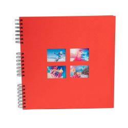 EXACOMPTA Album photos à spirales MILANO 320 x 320 mm, rouge