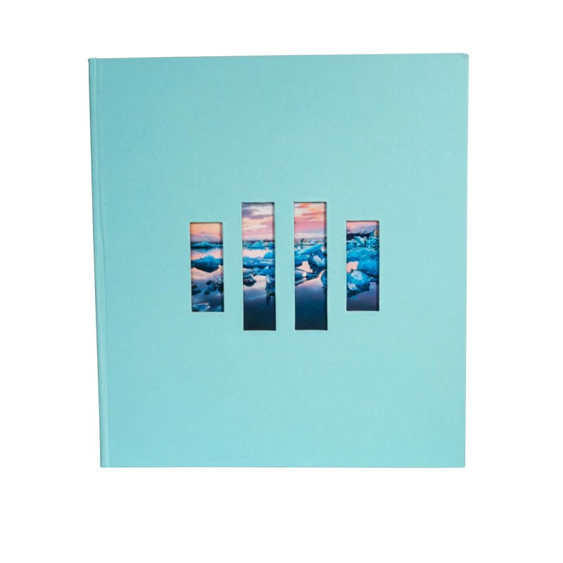 EXACOMPTA Album photos MILANO 290 x 320 mm, bleu turquoise