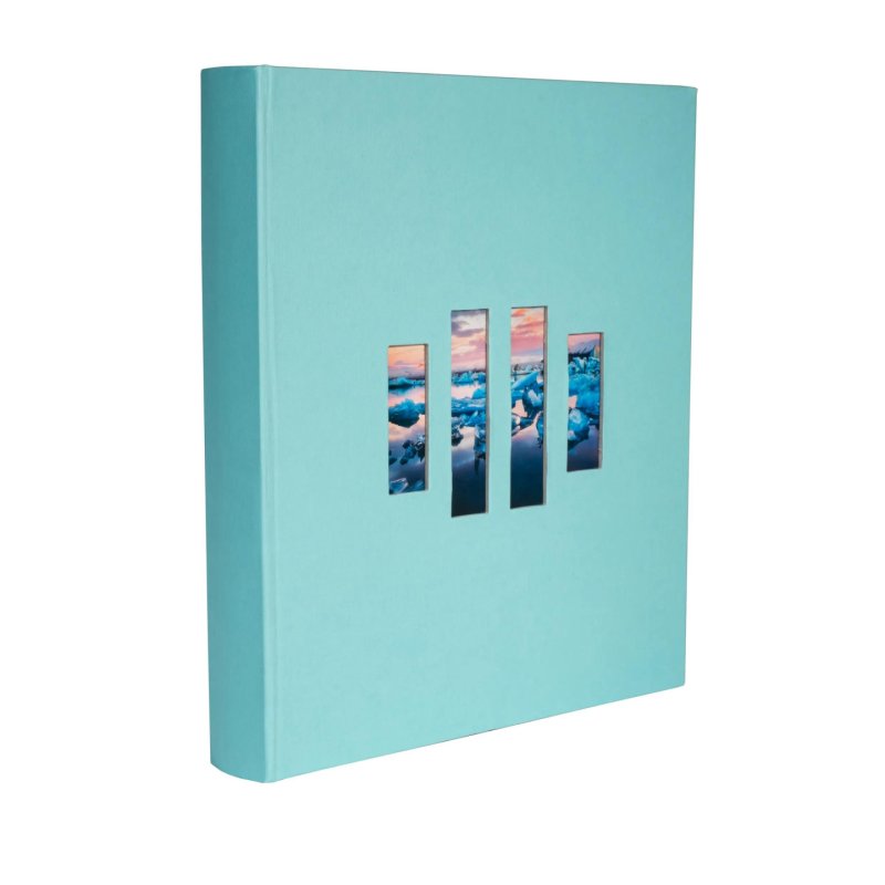 EXACOMPTA Album photos MILANO 290 x 320 mm, bleu turquoise