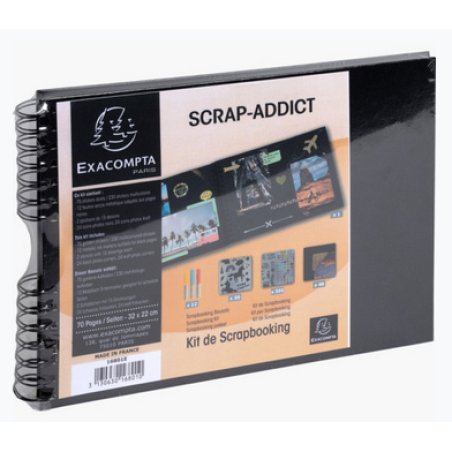 Exacompta Scrapaddictscrapbook Kit Album 32x22 - Black