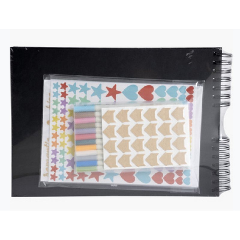 Exacompta Kit De Scrapbooking Album 70 Pages Noires Scrap-addict - Noir