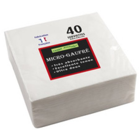 PROnappe Serviette de table jetable, 380 x 380 mm, ivoire