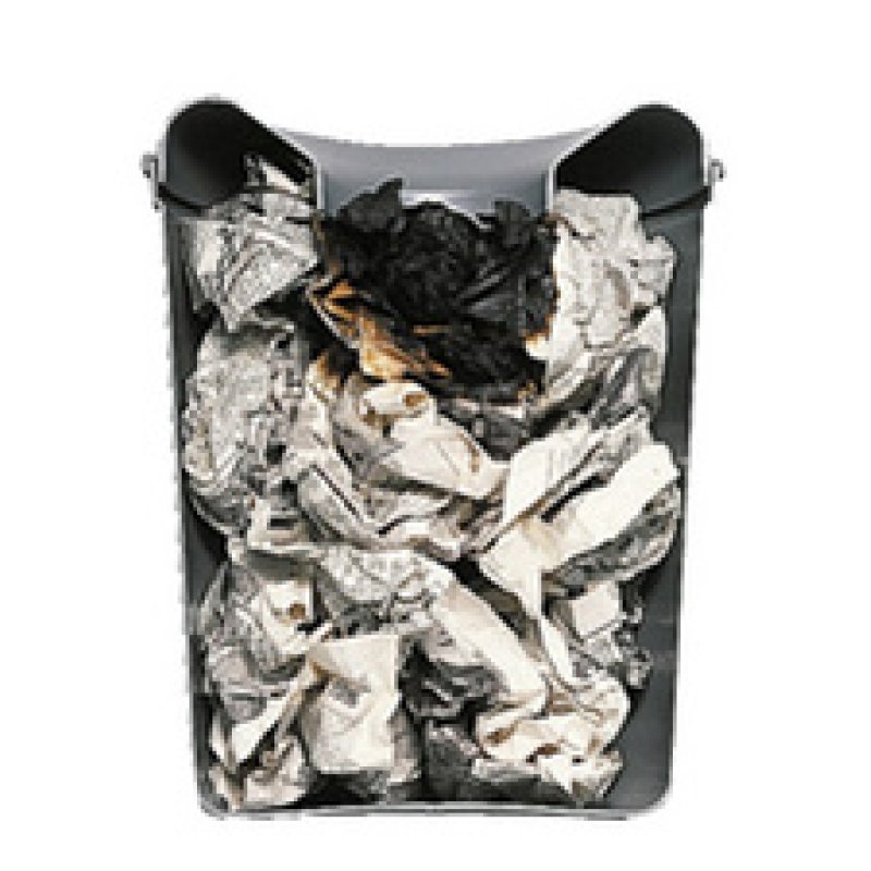 EXACOMPTA Corbeille à papier anti-feu, 15 litres, PP, granit