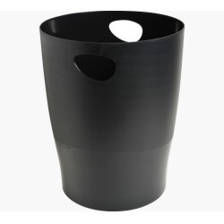 EXACOMPTA Corbeille à papier ECOBIN, 15 litres, noir