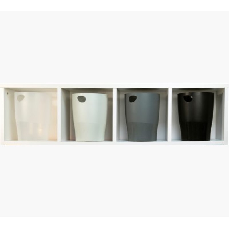 EXACOMPTA Corbeille à papier ECOBIN, 15 litres, gris