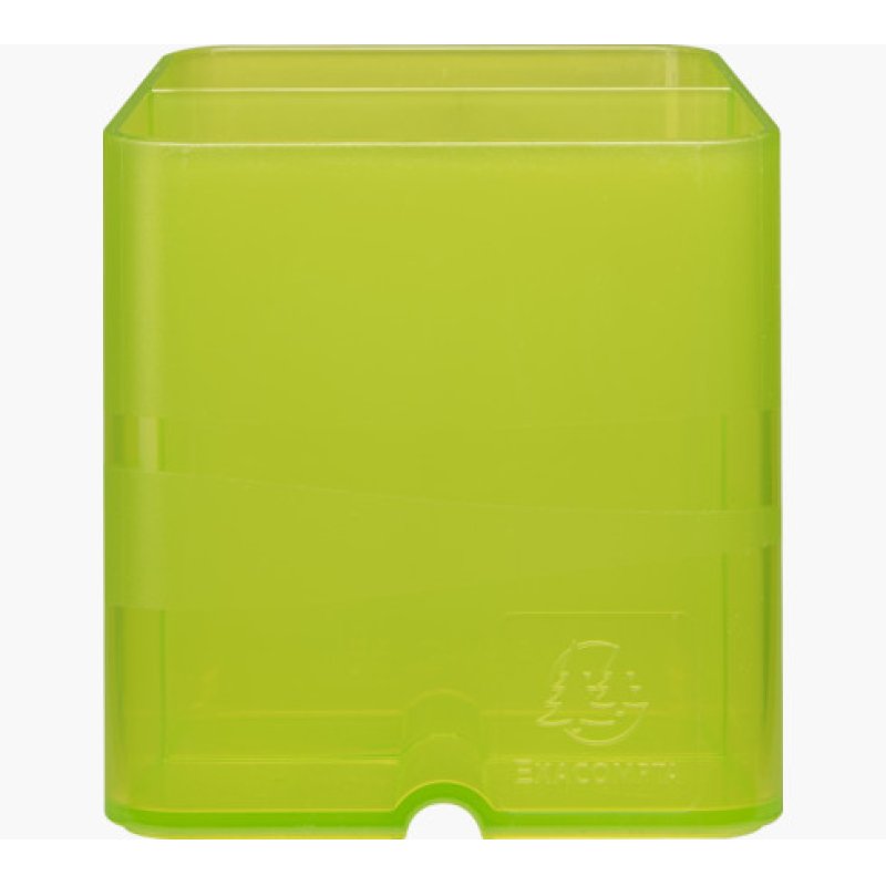 EXACOMPTA Pot à crayons PEN-CUBE, 2 compartiments, vert