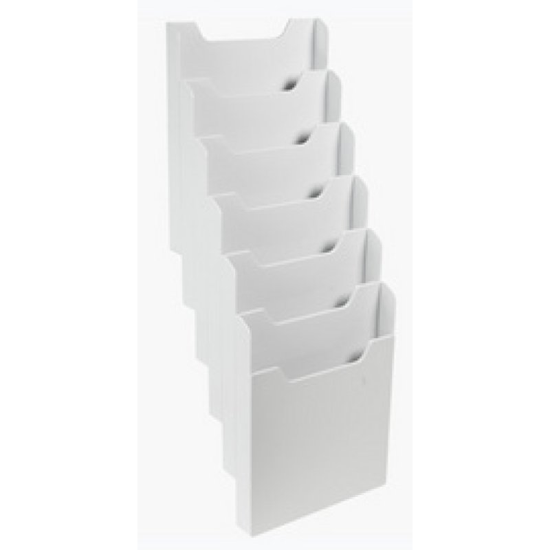 EXACOMPTA Trieur mural, A4 portrait, 6 compartiments, gris