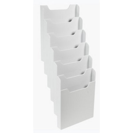 EXACOMPTA Trieur mural, A4 portrait, 6 compartiments, gris