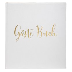 EXACOMPTA Gästebuch, 210 x 190 mm, weiß / gold