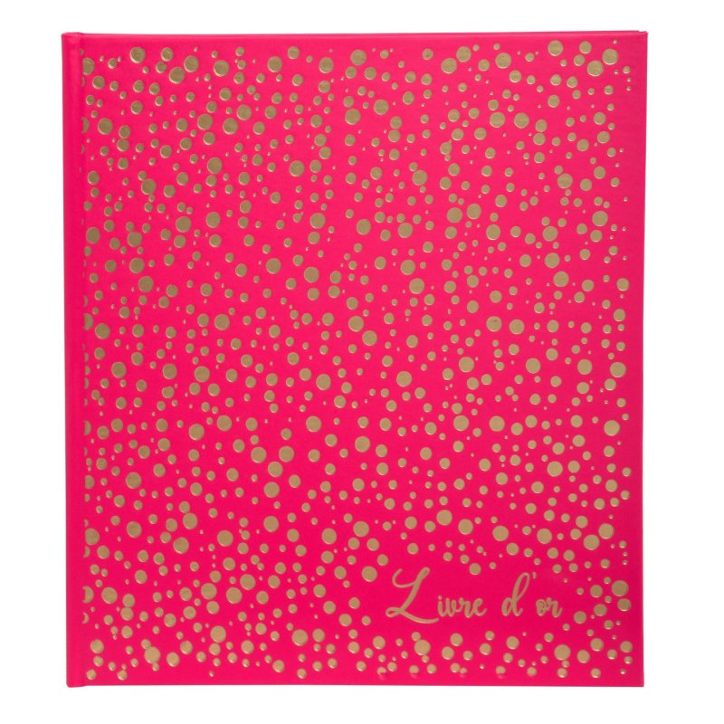 EXACOMPTA Livre d'or Plum, 210 x 190 mm, framboise / doré