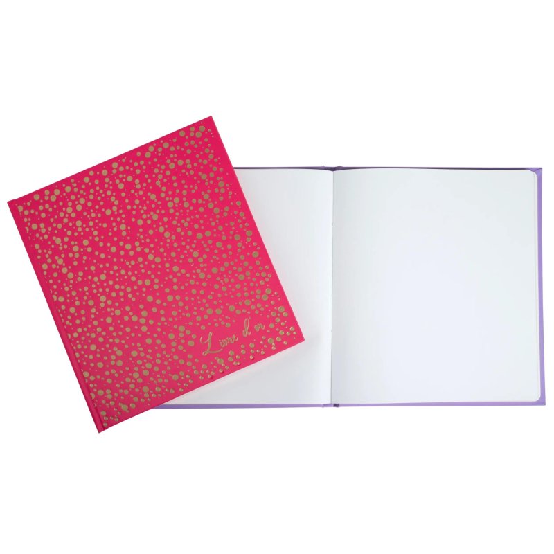 EXACOMPTA Livre d'or Plum, 210 x 190 mm, framboise / doré