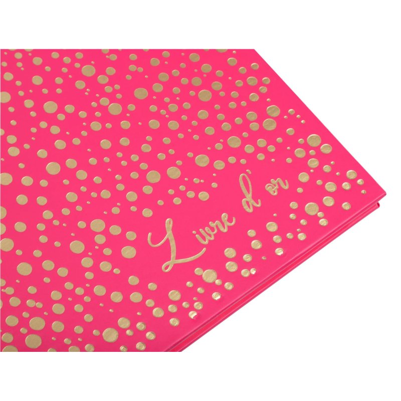 EXACOMPTA Livre d'or Plum, 210 x 190 mm, framboise / doré
