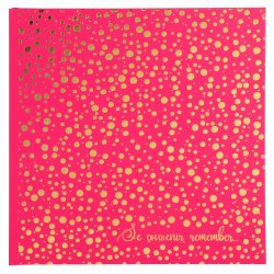 EXACOMPTA Album photos Plum, 250 x 250 mm, framboise/doré