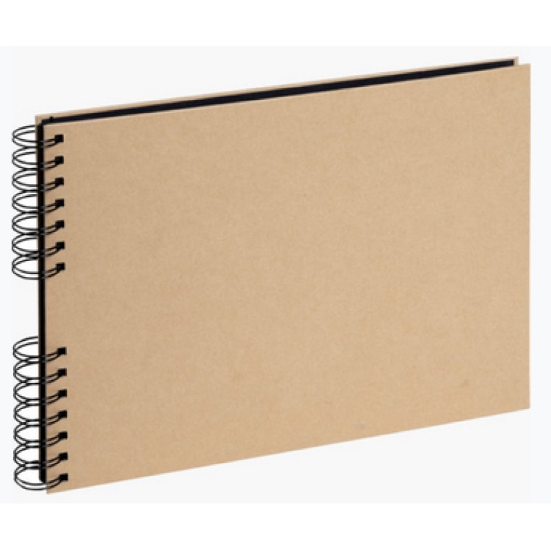 Exacompta Kit de scrapbooking album 70 pages noires scrap-addict - kraft brun