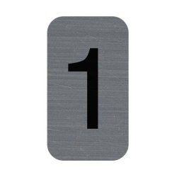 Exacompta 67181E lettre et chiffre autocollants Gris Numéro