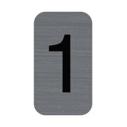 EXACOMPTA Plaque de signalisation chiffres "1", 25 x 44 mm
