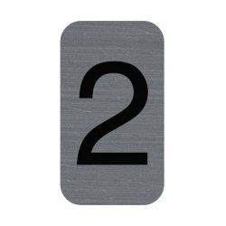 Exacompta 67182E lettre et chiffre autocollants Gris Numéro