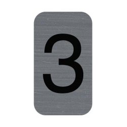 EXACOMPTA Plaque de signalisation chiffres "3", 25 x 44 mm
