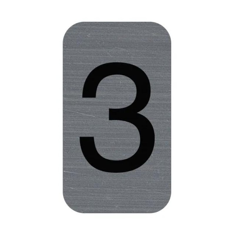 EXACOMPTA Plaque de signalisation chiffres "3", 25 x 44 mm
