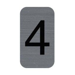 Exacompta 67184E lettre et chiffre autocollants Gris Numéro