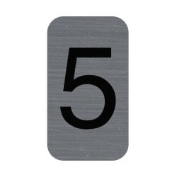 EXACOMPTA Plaque de signalisation chiffres "5", 25 x 44 mm