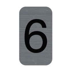 EXACOMPTA Plaque de signalisation chiffres "6", 25 x 44 mm