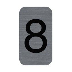 Exacompta 67188E lettre et chiffre autocollants Gris Numéro
