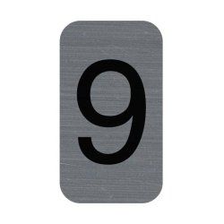 Exacompta 67189E lettre et chiffre autocollants Gris Numéro