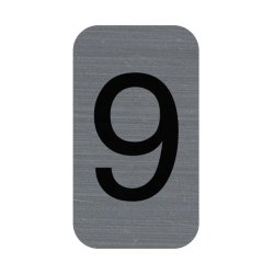 EXACOMPTA Plaque de signalisation chiffres "9", 25 x 44 mm