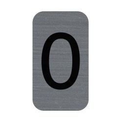 EXACOMPTA Plaque de signalisation chiffres "0", 25 x 44 mm