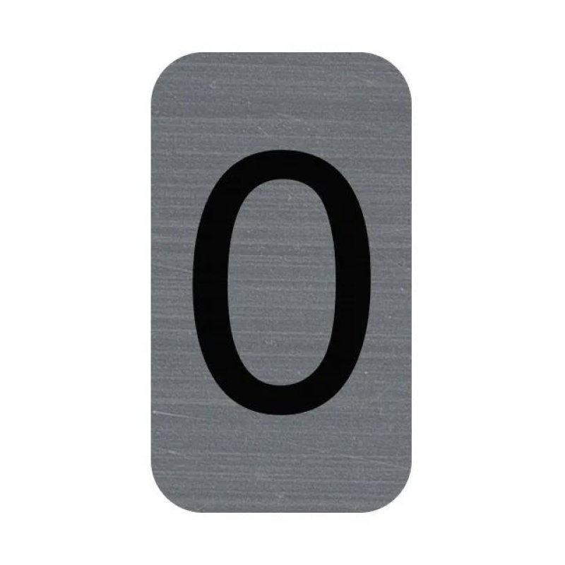 EXACOMPTA Plaque de signalisation chiffres "0", 25 x 44 mm