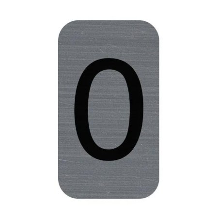 EXACOMPTA Plaque de signalisation chiffres "0", 25 x 44 mm