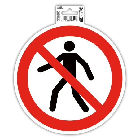 EXACOMPTA Plaque de signalisation "Interdit de marcher"