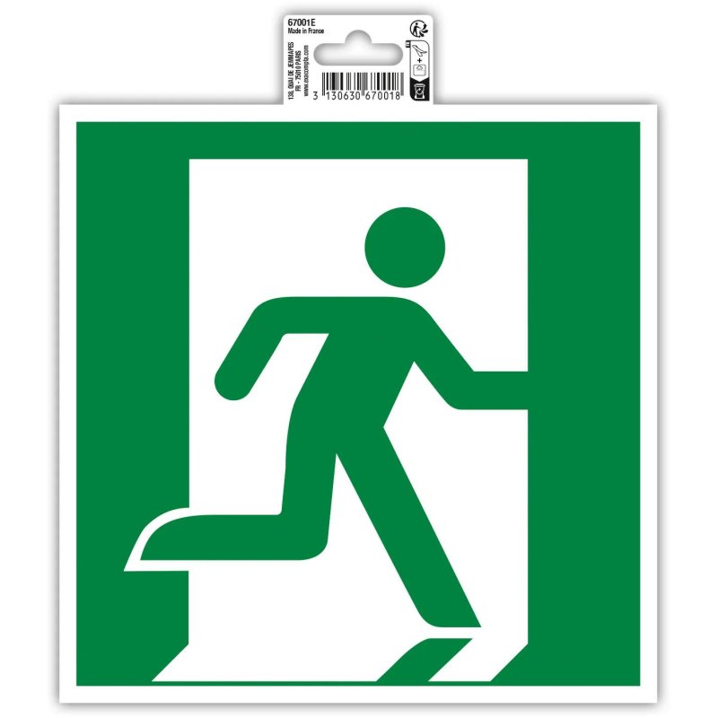 EXACOMPTA Plaque de signalisation "Évacuation droite"