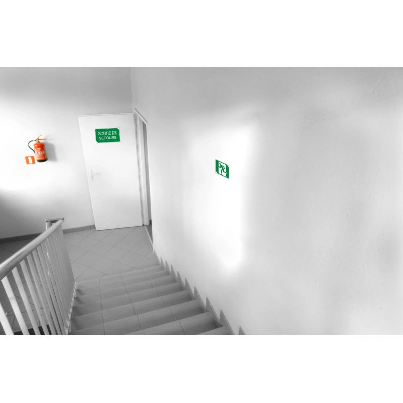 EXACOMPTA Plaque de signalisation "Évacuation gauche"