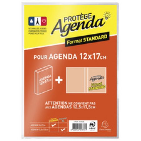 EXACOMPTA Protège-agenda STANDARD, en PVC, translucide