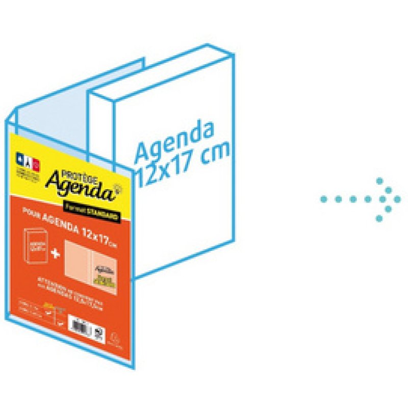 EXACOMPTA Protège-agenda STANDARD, en PVC, translucide