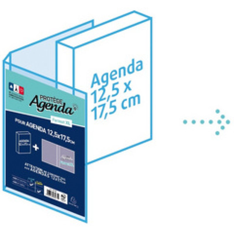 EXACOMPTA Protège-agenda STANDARD, en PVC, translucide