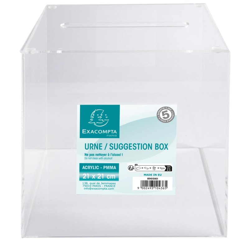 Exacompta 89058D file storage box Acrylic, Polymethyl methacrylate (PMMA) Transparent