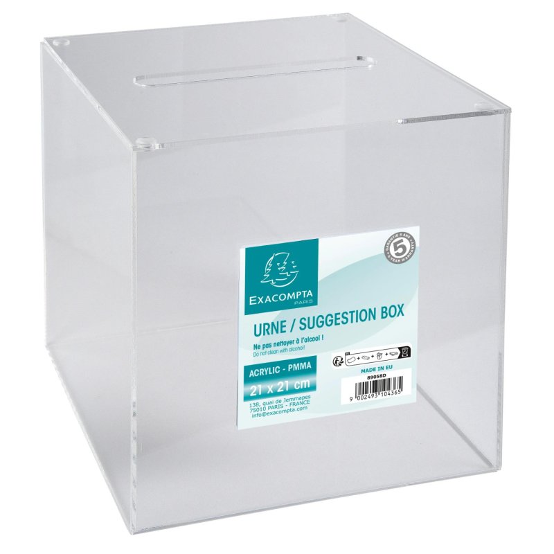 EXACOMPTA Urne, en acrylique, transparent